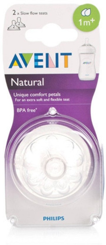 BRAND NEW Philips Avent Natural Nipple Slow Flow Size 2 1 Months + - 6 Pack