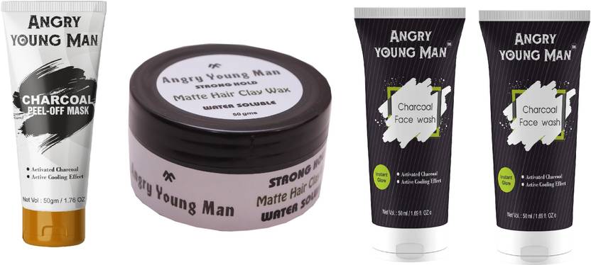 Angry Young Man Hair Wax Charcoal Face Wash Peel Off Mask 50