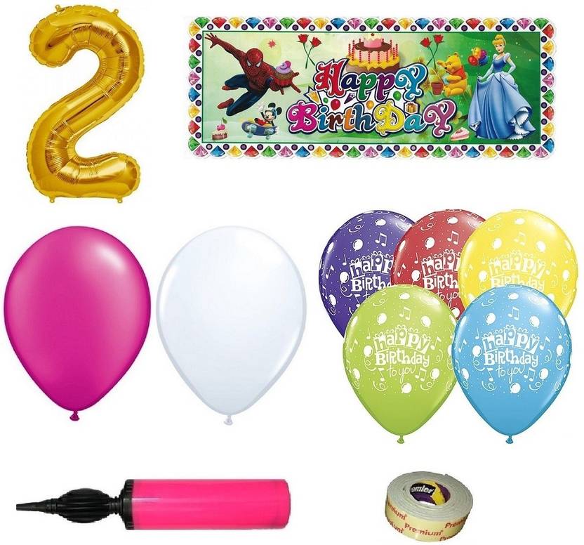 Easypartystore Baby Girls 2nd Birthday Barbie Theme Decoration