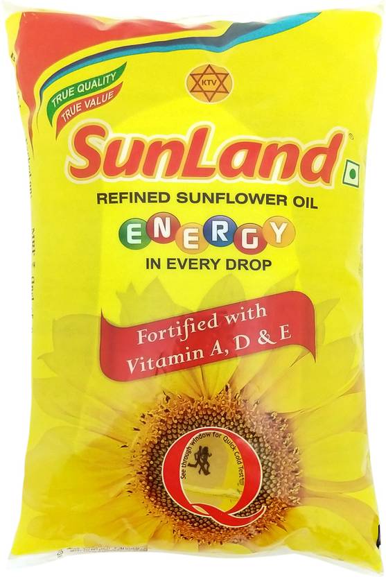 Sunland Refined Sunflower Oil Pouch Price in India Buy Sunland