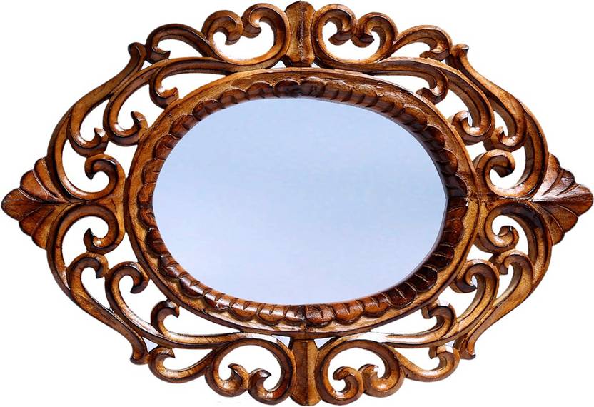 Phirkcraft 0242 Ethnic Mdf Mirror Frame Wooden Glass Decorative Phirkcraft 0242 Ethnic Mdf Mirror Frame