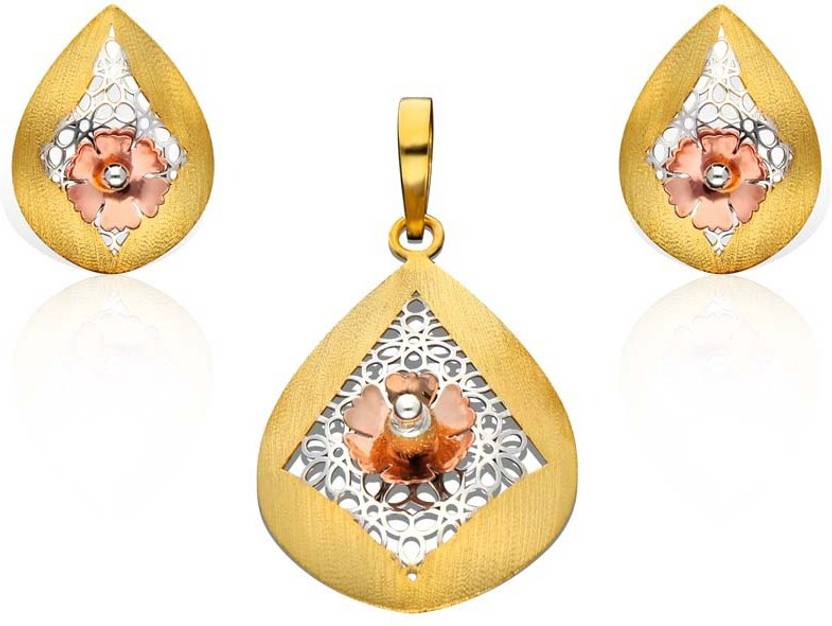 Savya Jewels Yellow Gold Italian Pendant Set 18kt Na - Italian Gold Pendant Sets Savya Jewels Yellow Gold Italian Pendant Set 18kt Na - Italian Gold Pendant Sets