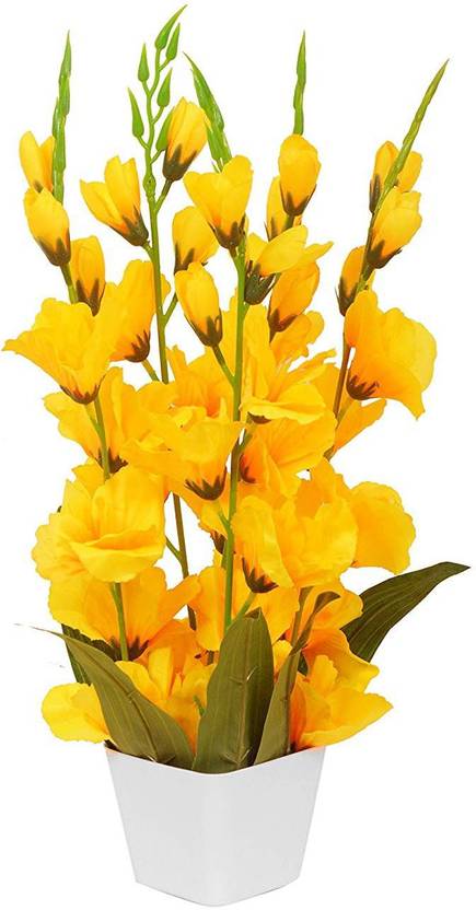 kaykon big artificial orchid flowers with pvc plastic pot superb