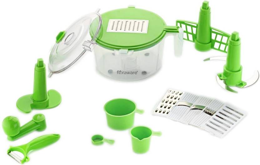 Floraware 14 Piece Manual Food Processor Atta Maker Grater