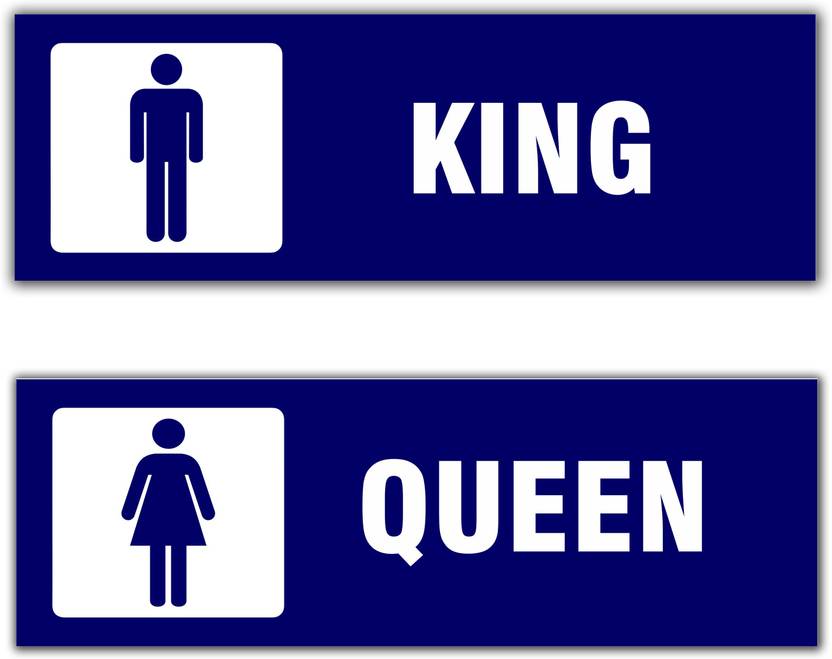 signEver King Queen Sign Board For Toilet Ladies Gents Signage 3mm Foam ...