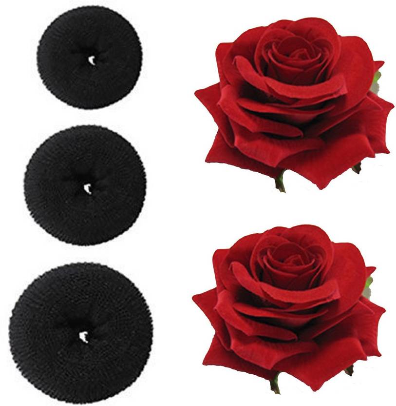 Jagtek Hair Accessories Set Of 5 Pcs Fashion Hair Doughnut Bun