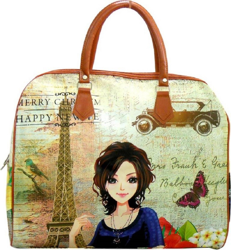 CHARNALIA Solid Printed Duffel Medium 