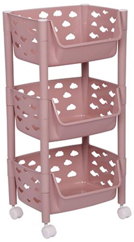 Urbancart Multi Purpose Plastic Kitchen Trolley For Fruits