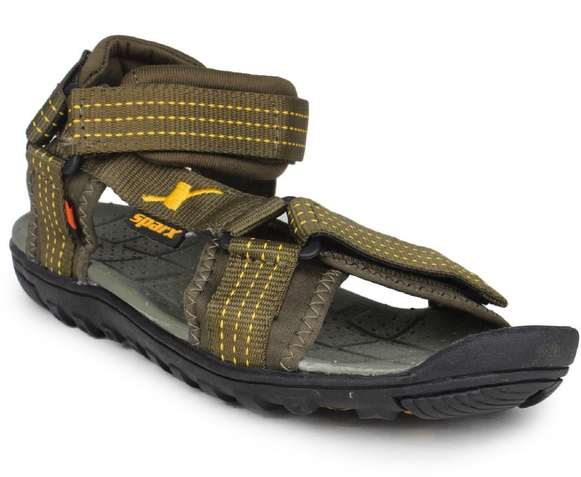 SS-424 Olive Yellow Floater Sandals Men 