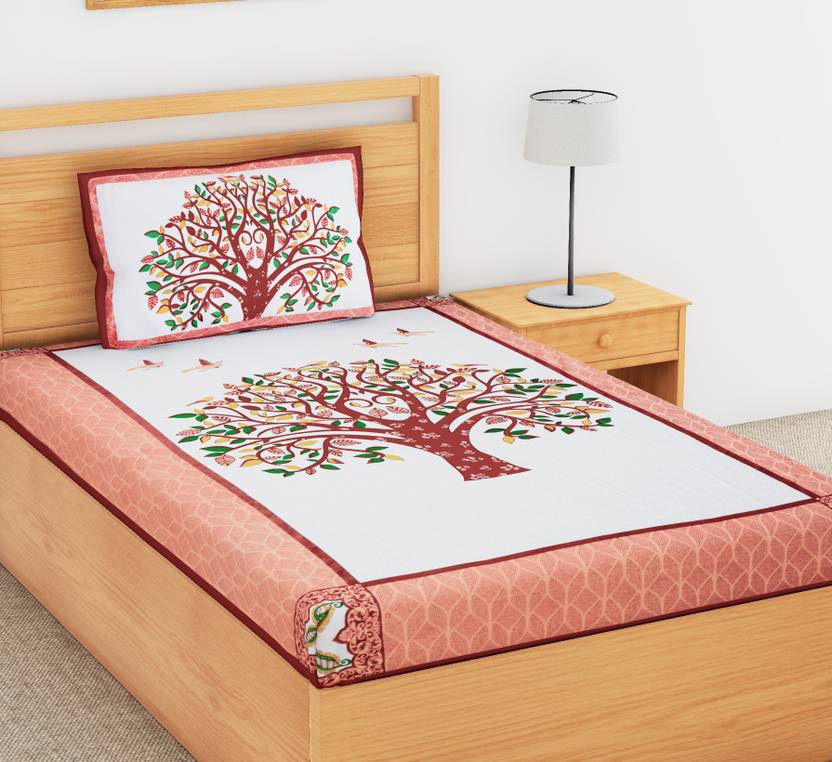 Flipkart SmartBuy 104 TC Cotton Single Printed Bedsheet Buy Flipkart