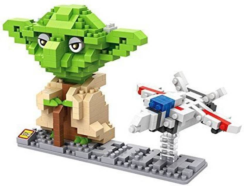 Genrc Loz Diamond Star Wars Yoda And Fighter Nano Block 2