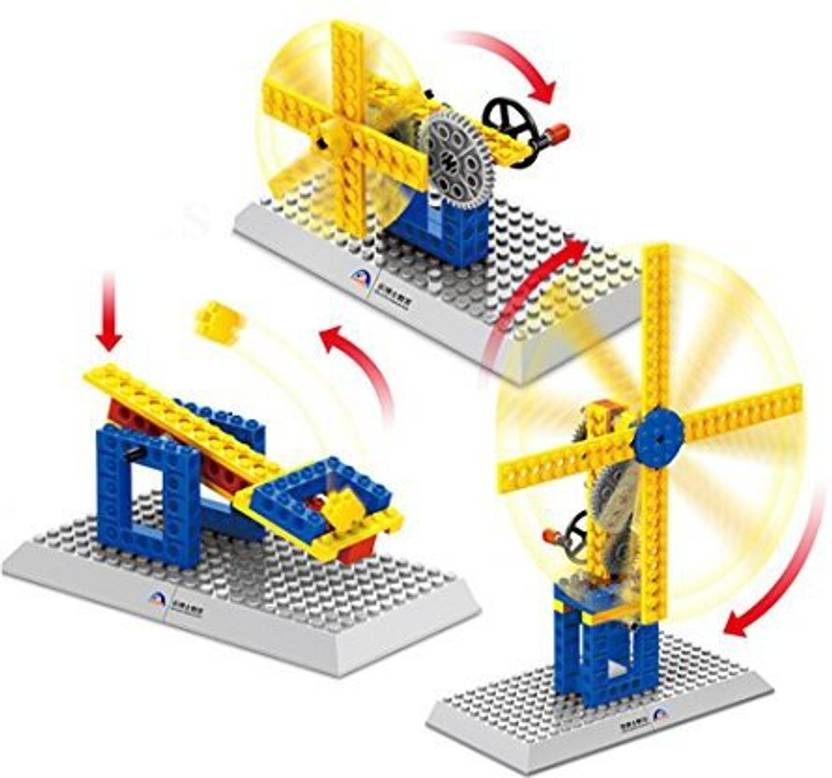Genrc Mily Toys Windmill 50 Pcs-Building Block Set - Best Educational Gift for Boys and Girls - Gear Kids Up for STEM Learning, Imagin (Multicolor)