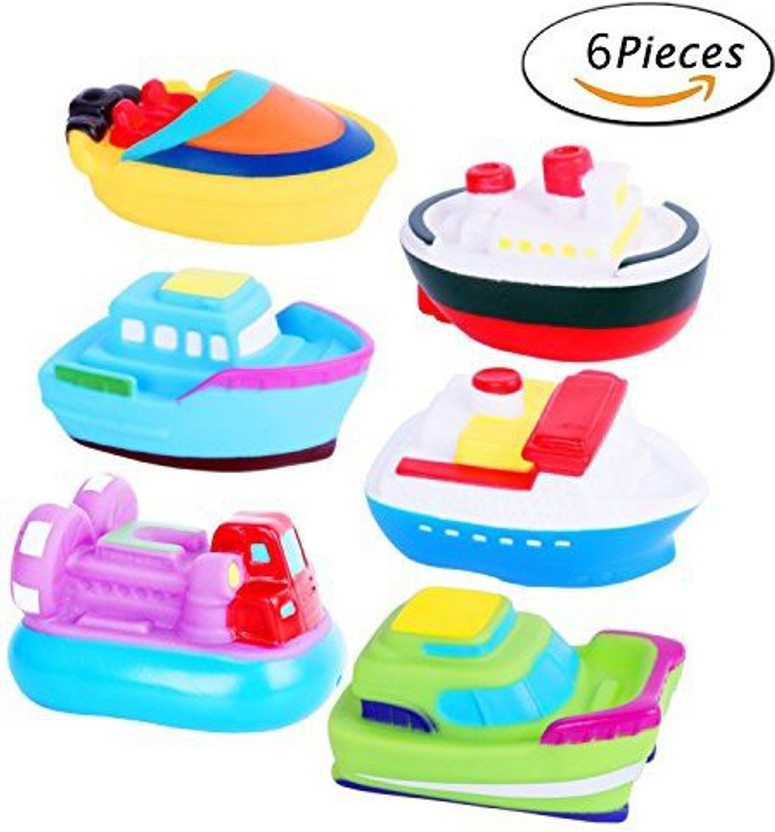 6 x BABY SQUIRT BATH RUBBER TOYS BATH TIME SQUIRTING WATER TOY FLOAT FUN