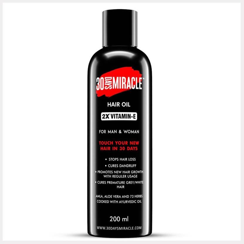 30 Days Miracle 2x Vitamin E Hair Oil 200ml Anti Hair Fall Anti Dandruff Promotes New Hair Growth Cures Premature Greying For Man Woman