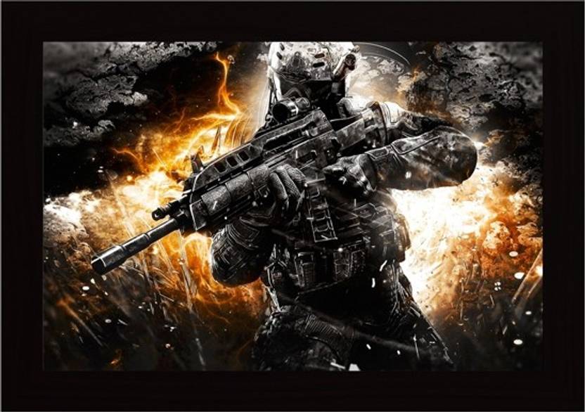 Call Of Duty Black Ops Framed Poster Paper Print Art Paintings Call Of Duty Black Ops Framed Poster Paper Print 20 Inch X 14