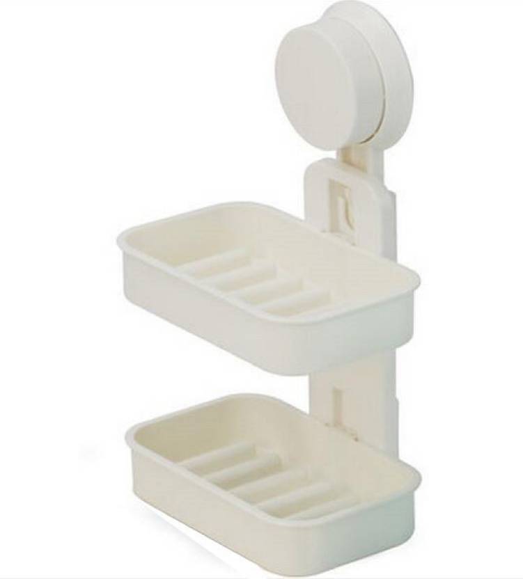Vmoni Double Layer Soap Box Suction Cup Holder Rack Bathroom Shower Vmoni Double Layer Soap Box Suction Cup Holder Rack Bathroom Shower Dish Hanging Tray Wall