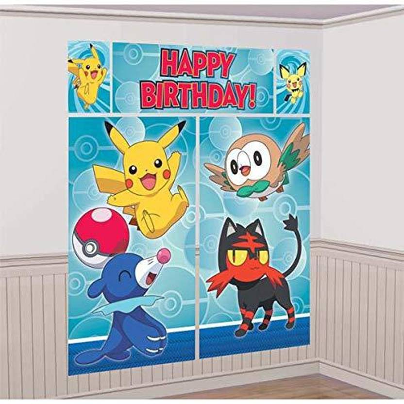 Napkins 5 Count Pokemon Scene Setters Decorating Kit Blue 5