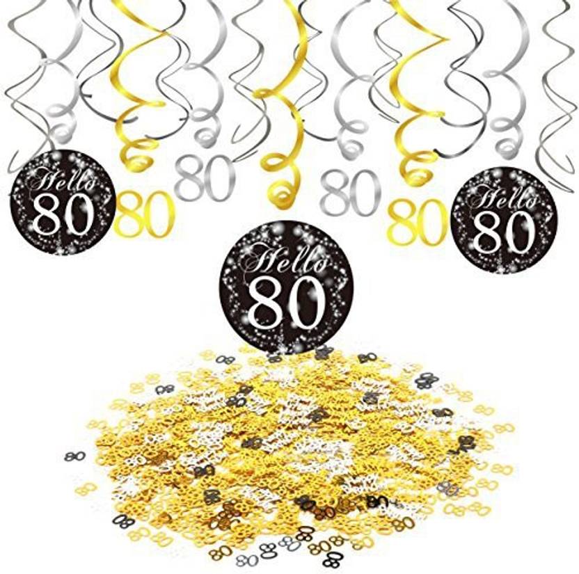 Konsait 80th Birthday Party Decorations 80th Birthday Party