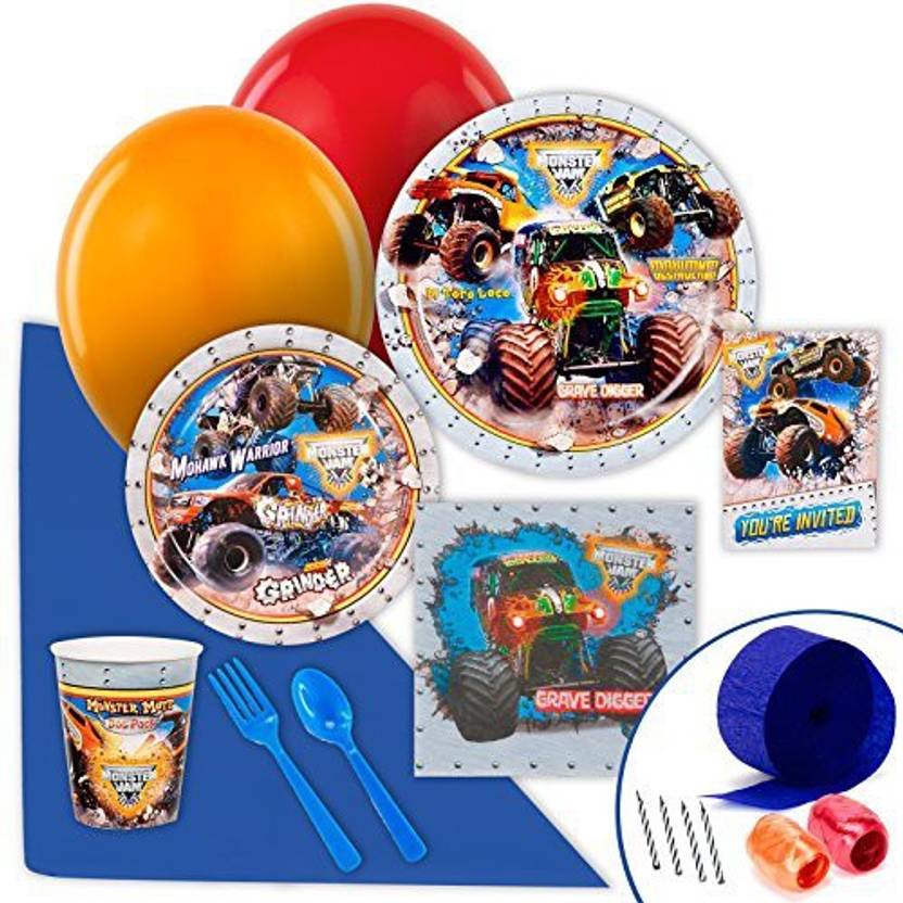 Birthday Express Monster Jam Party Supplies Value Party Pack