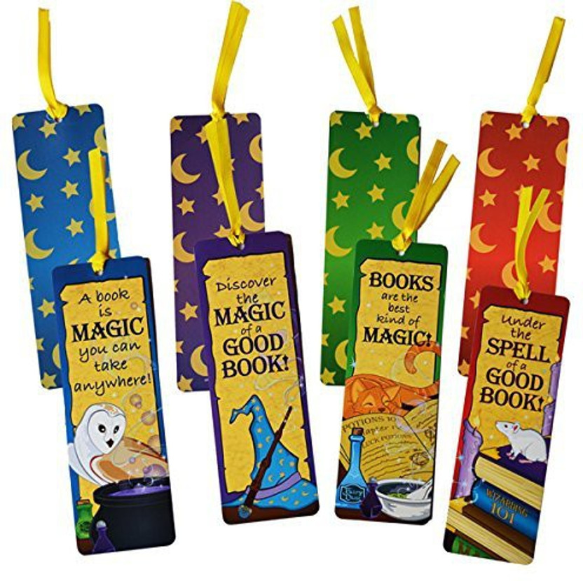 Wizard Bookmarks Pack of 12 Magic Teacher Reading Supplies Party Bag Fillers