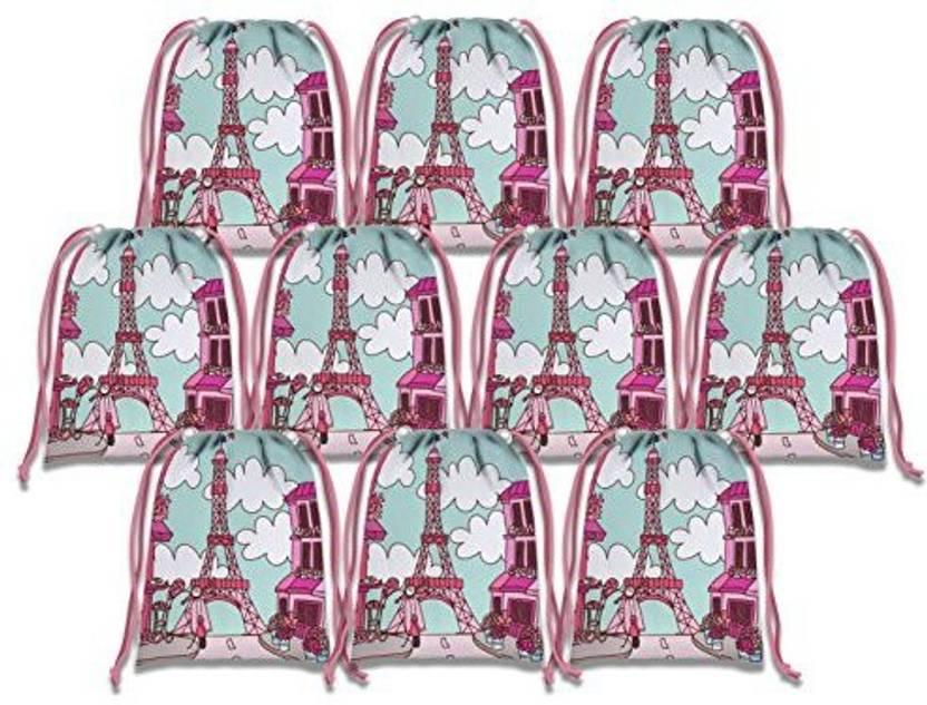 Birthday Galore Pink Paris Drawstring Bags Kids
