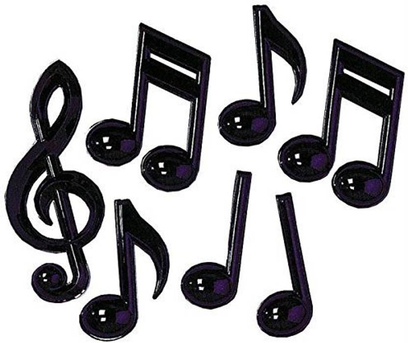 Beistle Party Decoration Black Plastic Musical Notes 7 Ct