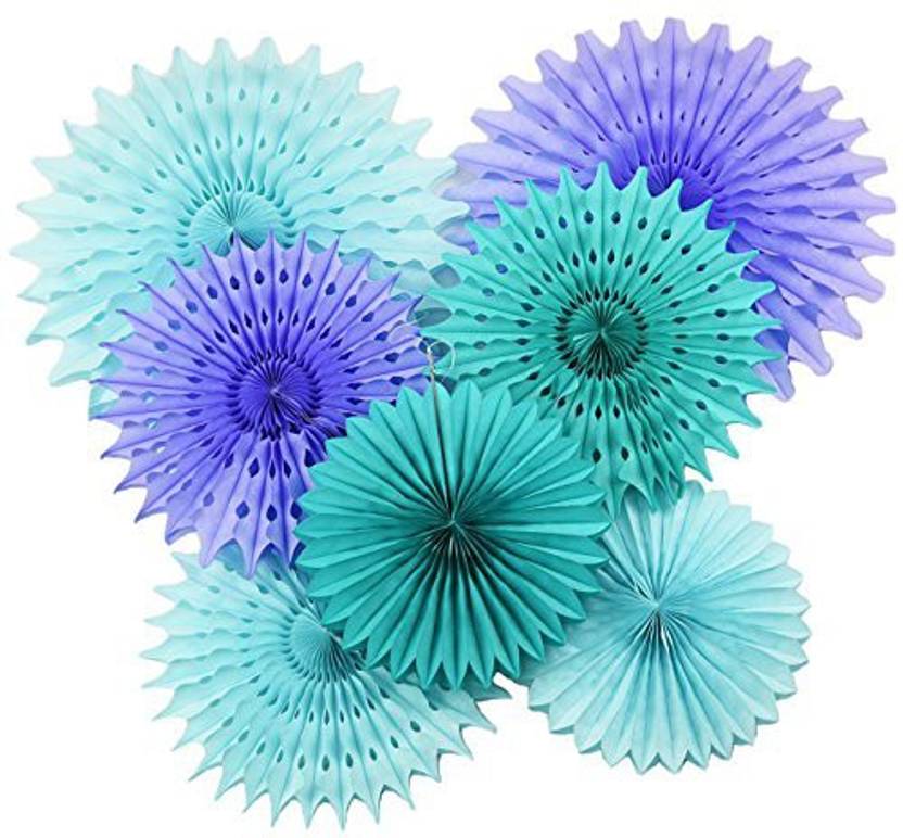Qians Party Mermaid Baby Shower Decorations Aqua Blue Teal Purple