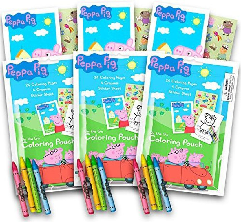 Office Products Peppa Pig On The Go Coloring Pouch Activity