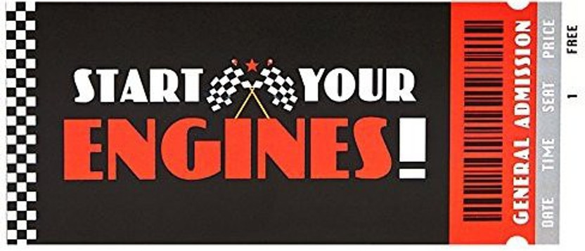 Racing Birthday Party Supplies Stationery 8 Nascar On Track Thank