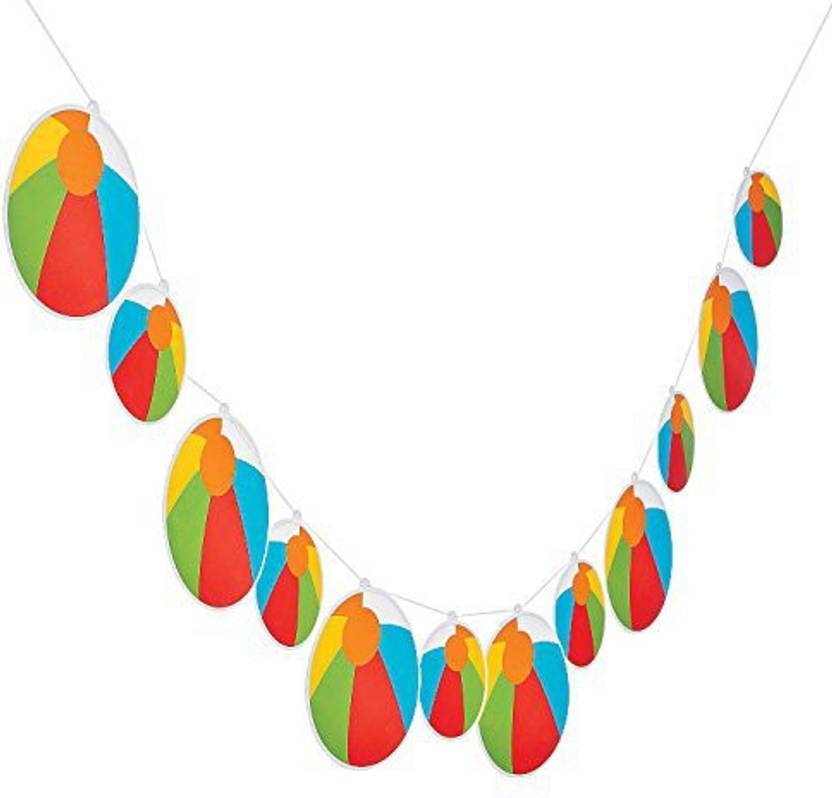 Fun Express Beach Ball Garland 7 Feet Long Pool Party