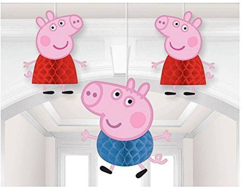 Un Branded 3 Party Decor Peppa Pig Cartoon Birthday Party
