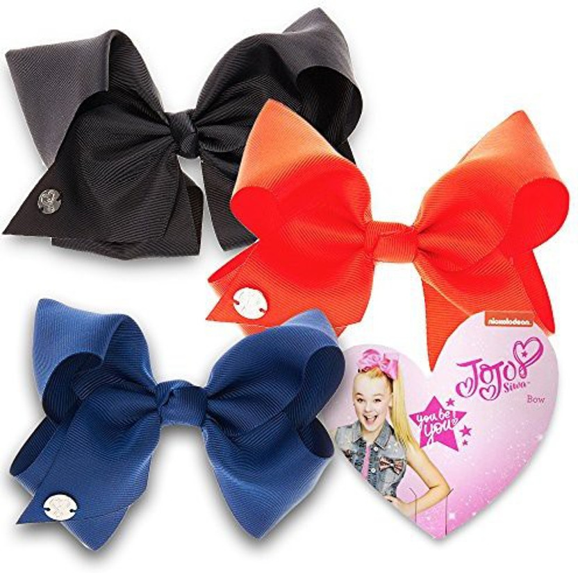 Set of 2 Small JoJo Siwa Blue Metallic Bows