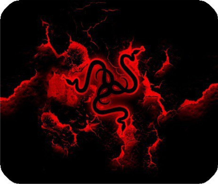 Non-Slip Mouse Pad Stitched Edge Red For Computer PC Gaming Laptop Rubber Base