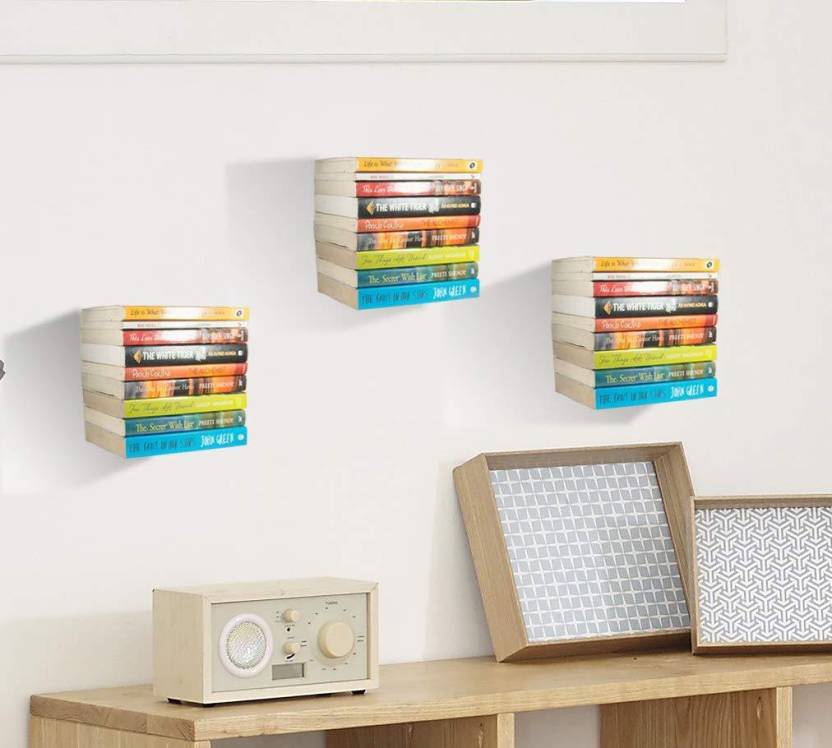 Appucoco Book Shelf Wall Mounted Heavy Duty Metal Invisible Book