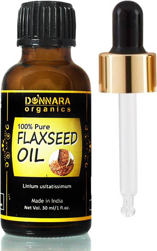 Donnara Organics 100 Pure Flaxseed Oil Natural Undiluted 30 Ml