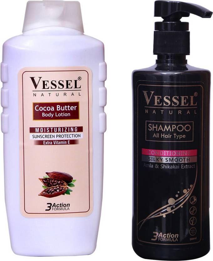 Vessel Natural Cocoa Butter Moisturizing Body Lotion With
