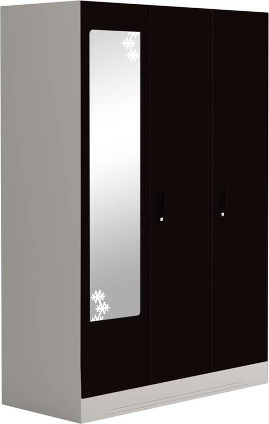 Godrej Interio Slimline 3 Door With Locker And Drawer Metal Almirah