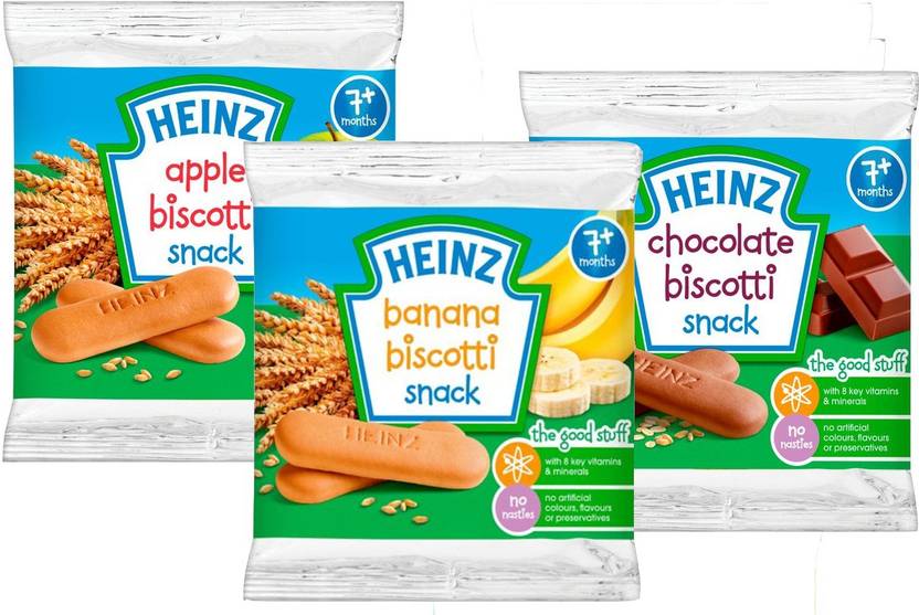Heinz Apple Biscotti 60g Banana Biscotti 60g Chocolate