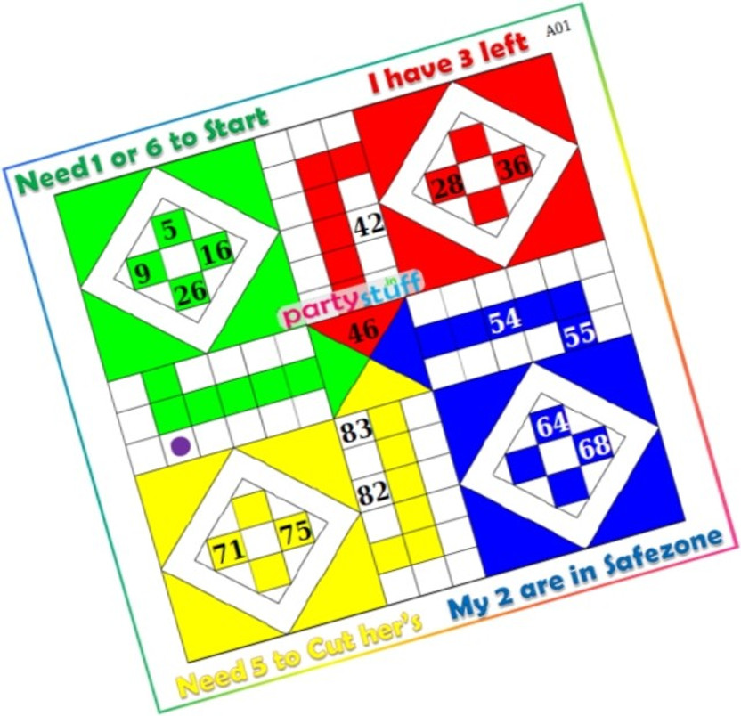 PartyStuff Ludo kukuba 2 - Designer Kukuba in Tambola Housie Tickets (18 Cards) Party & Fun Board Game