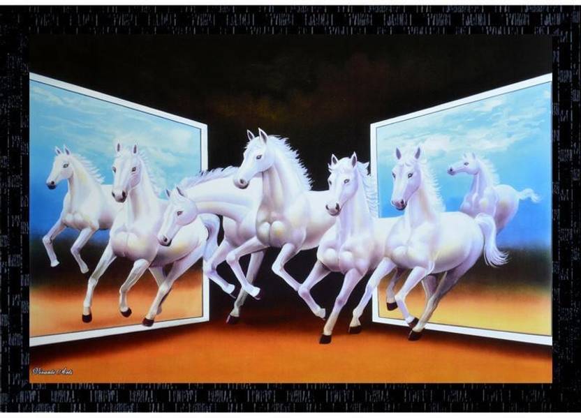 Running White Horse Vastu Horse Side