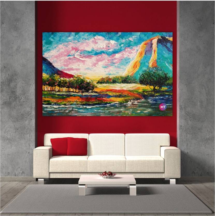 Chandras Abstract Colorful Landscape Single Frame Panel