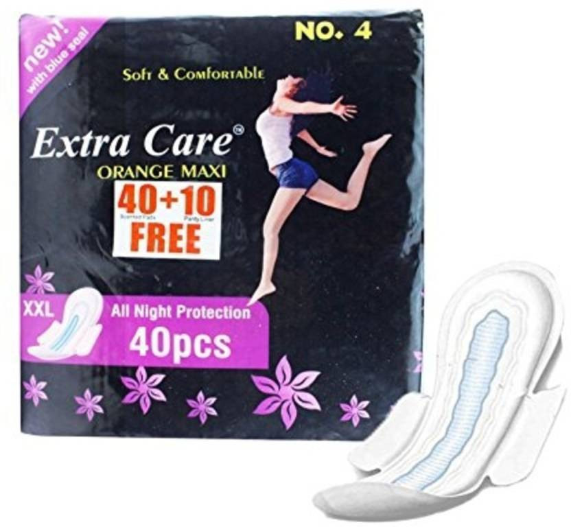 Extra Care Orange Maxi Sanitary Pad(Pack of 50)