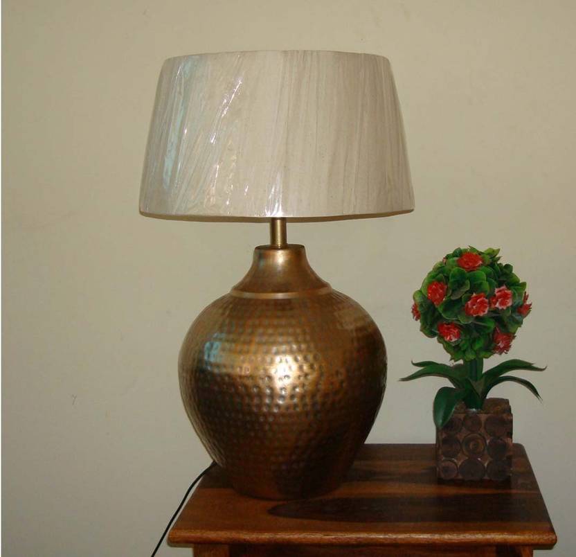 Kamoni Antique Copper Finish Hammered Pitcher Table Lamp