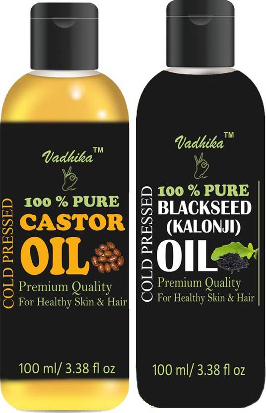 Vadhika 100 Pure Natural Cold Pressed Castor Oil Blackseed