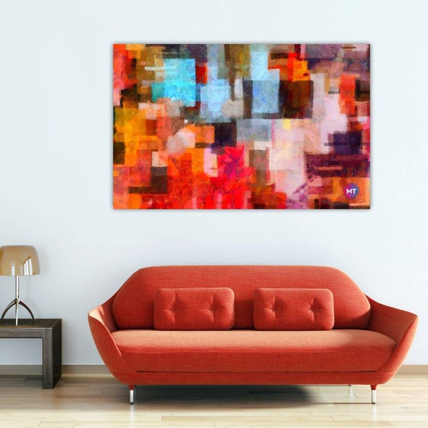 Chandras Colorful Abstract Single Frame Panel Canvas Wall