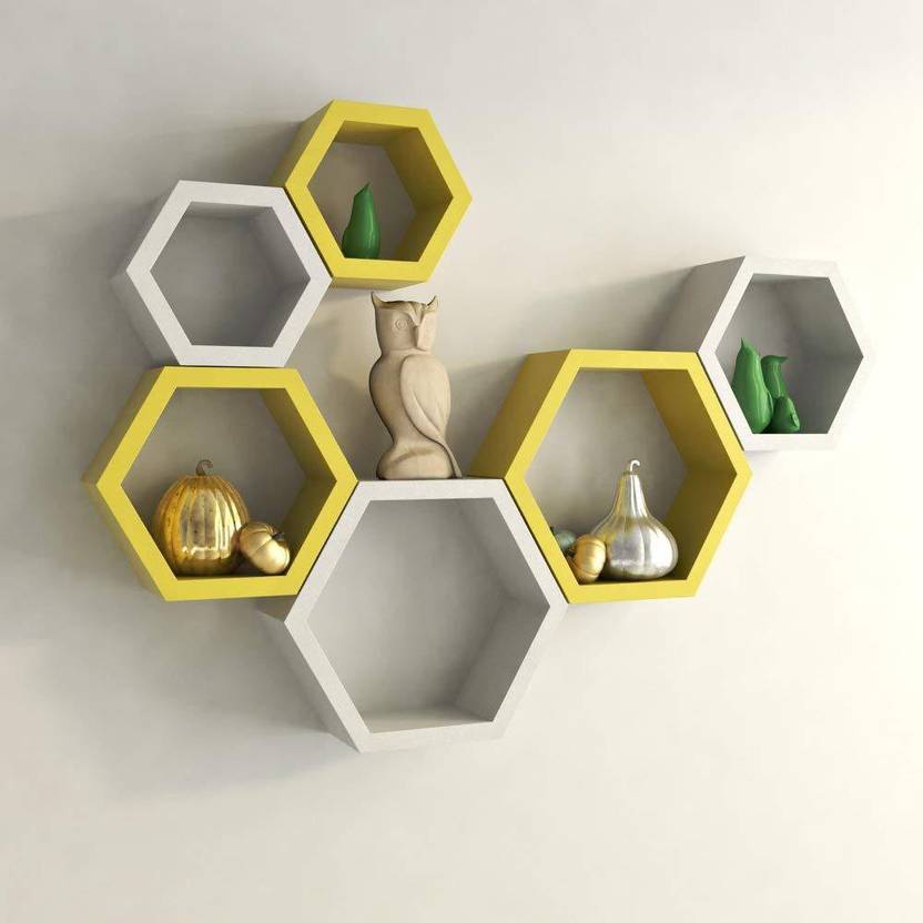 Craftpoint Hexagon Wall Shelf Mdf In India