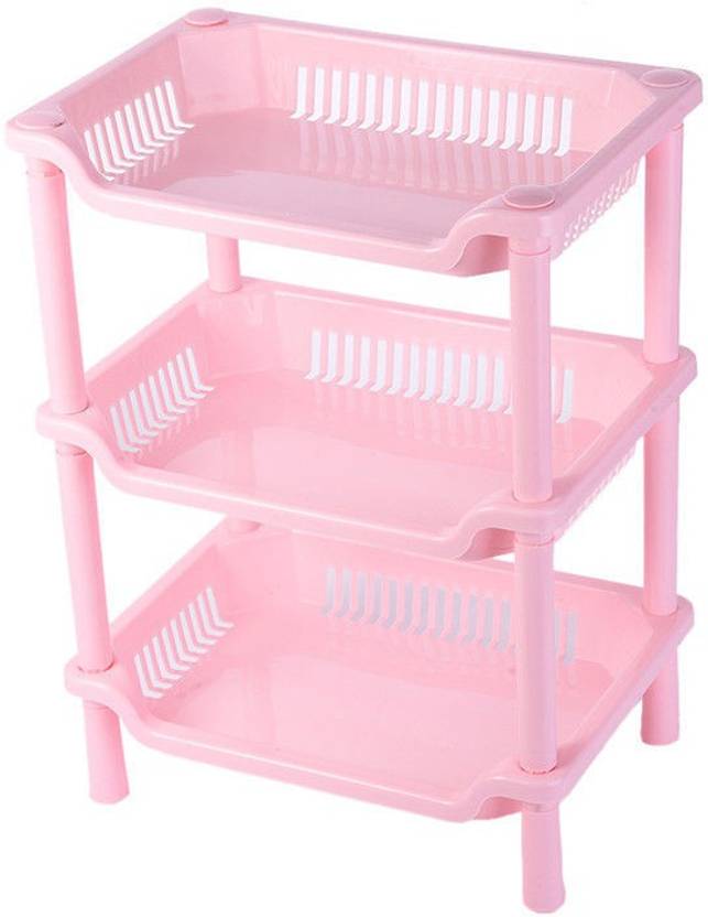 OAN 3 Layers Kitchen Bathroom Plastic Square Storage Organizer Shelf