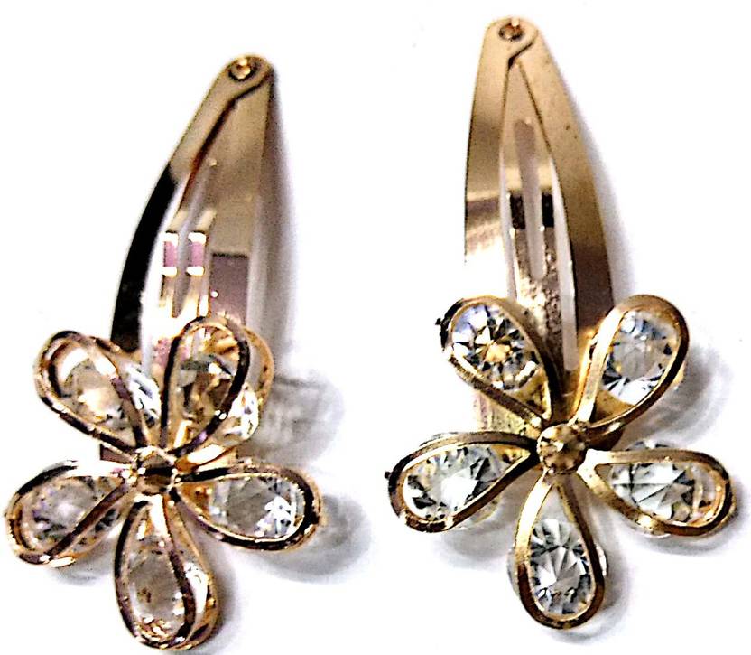 Proplady Partywear 2 Pieces Set Stylish Golden Rhinestone Metal