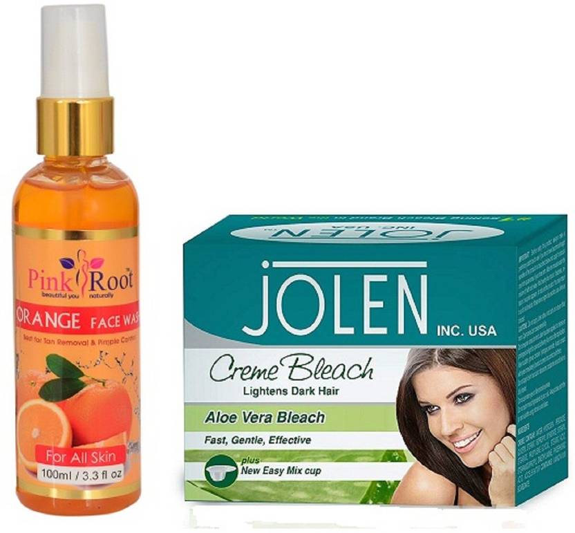 Pink Root Orange Face Wash 100ml With Jolen Aloe Vera Bleach Price