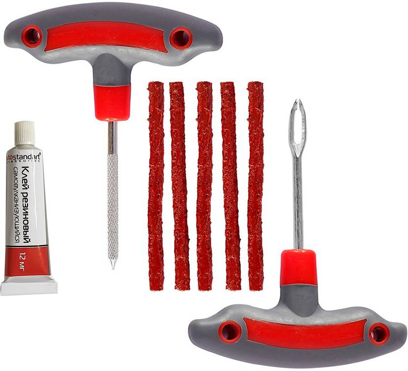 Amiciauto Tubeless Tyre Puncture Repair Kit For Car And Bike Premium